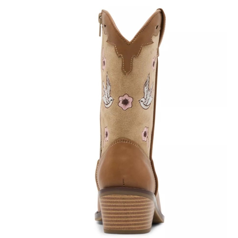 Steve Madden Nectar Embroidered Western Boots Girls Big Kid Size 5 NEW - Picture 2 of 8